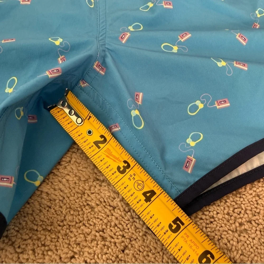 Bonobos Throwback Swim Trunks Mix Tapes Printed Shorts M
